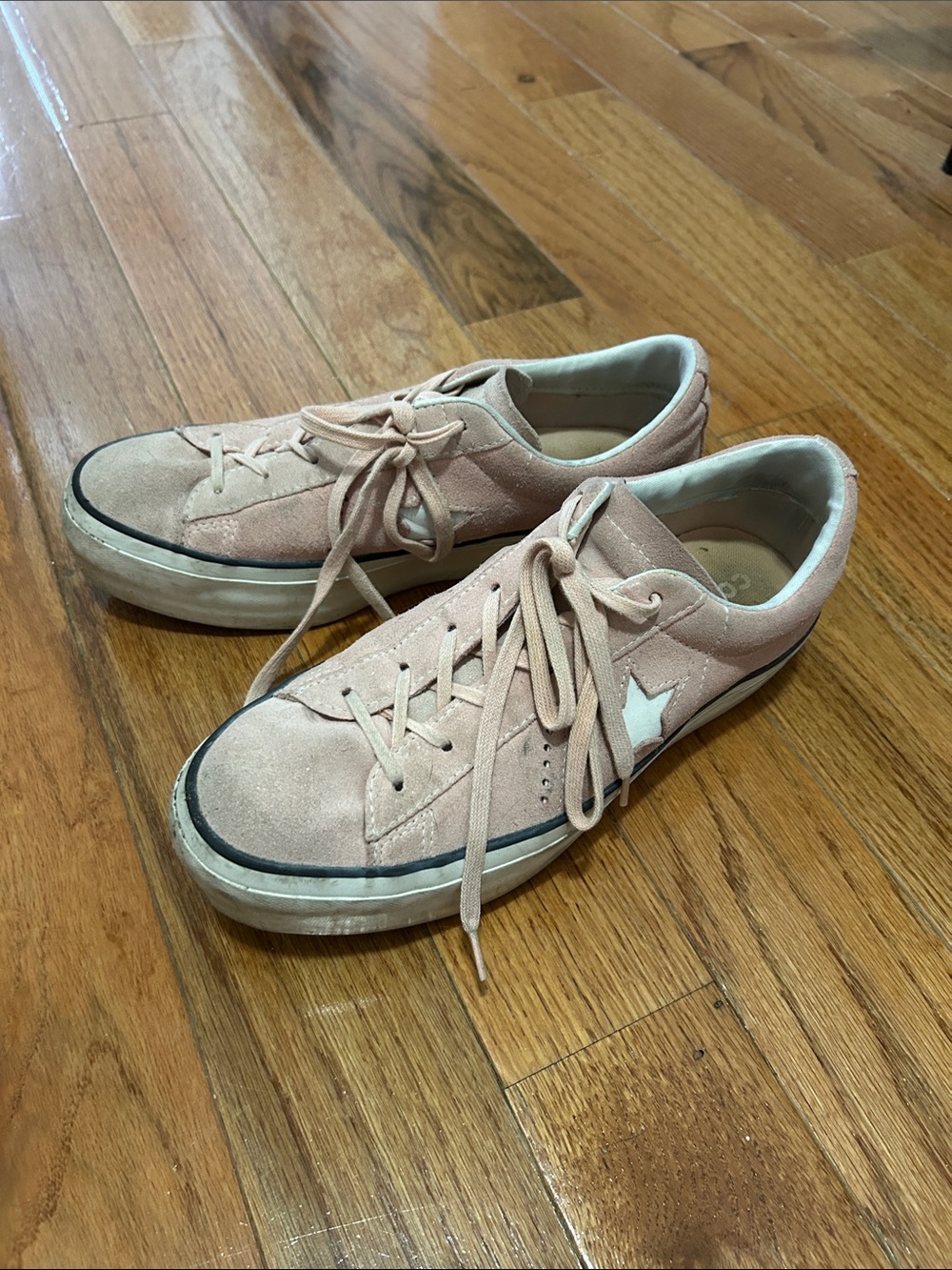 Dusty Pink Suede Platform Converse